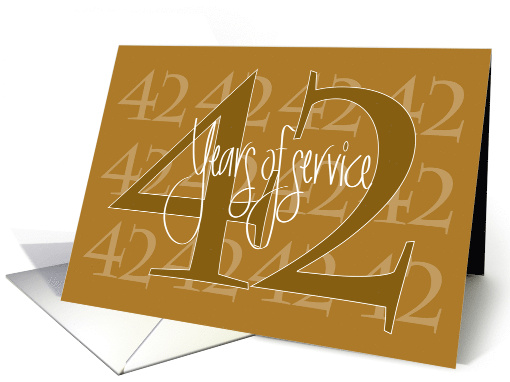 Hand Lettered 42nd Year Work Anniversary 42 Years of... (1157198)