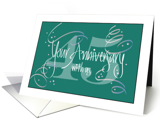 Hand Lettered Employee 45th Year Work Anniversary 45 and... (1157206)