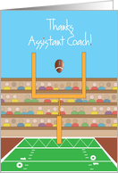 Thank you to Assistant Football Coach, Goalpost and Football card