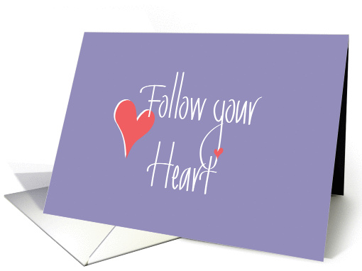 Follow your Heart, Handlettering and Hearts card (1159326)