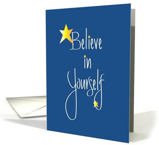 Believe in Yourself, Hand Lettering with Stars card (1159336)