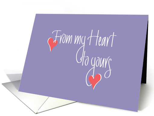 Hand Lettered From my Heart to yours, with Red Hearts card (1159976)