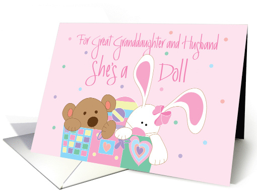 New Baby for Great Granddaughter and Husband, She's a Doll card