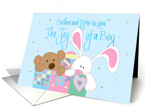 New Baby for Brother and Sister in Law, Joy of a Boy card (1162934)