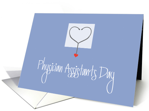 Hand Lettered Physician Assistants Day 2024 Stethoscope and Heart card