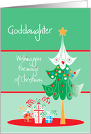 Christmas Magic for Goddaughter, Christmas Tree with Gifts card