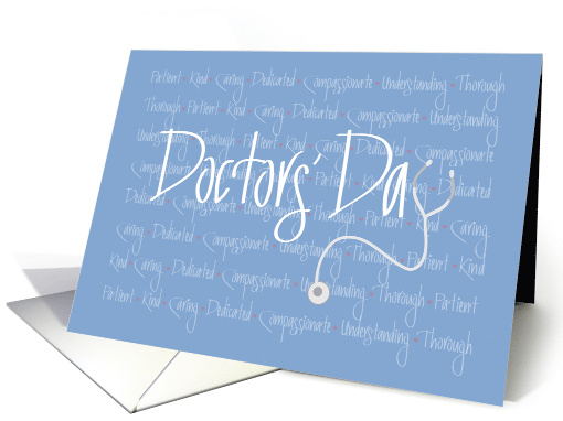 Hand Lettered Doctors' Day 2022 Stethoscope and Qualities... (1173992)