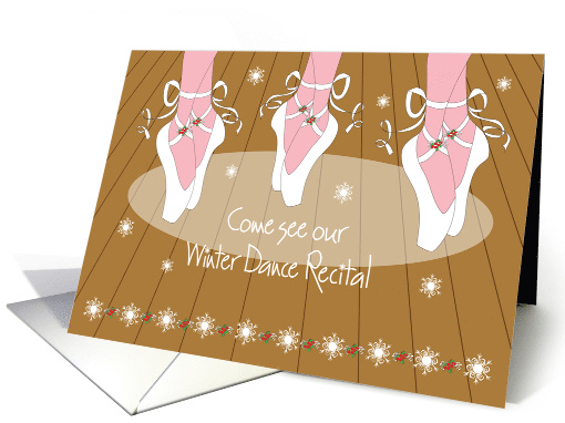 Winter Dance Recital Invitation with White Ballet Shoes... (1173994)