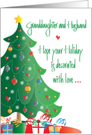 Christmas for Granddaughter and Husband, with Decorated Tree card