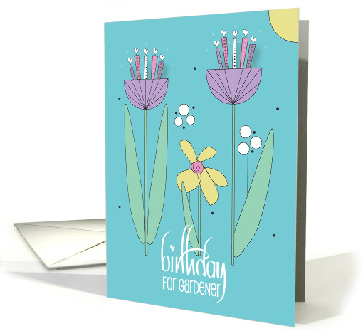 Happy Birthday to Favorite Gardener, Watering Can with Flowers card