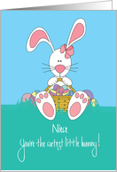 Easter for Niece, Cutest Bunny, Basket and Eggs card