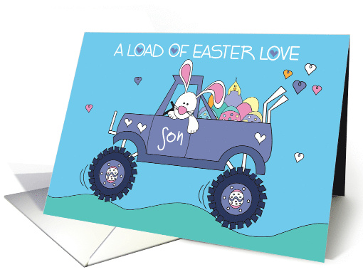 Hand Lettered Easter for Son Monster Truck Bunny with... (1190720)