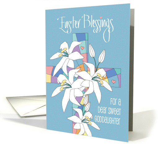 Easter for Sweet Goddaughter Stained Glass Cross and... (1190746)