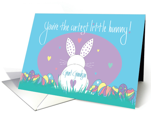 1st Easter Great Grandson, Cutest Little White Bunny,... (1191072)