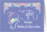 Hand Lettered Easter for Brother & Sister in Law, Easter Egg Basket card