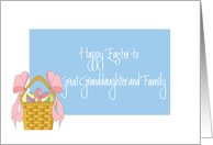Easter for Great Granddaughter and Family, Easter Basket card