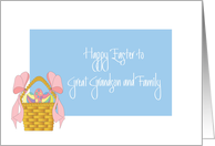 Easter for Great Grandson and Family, Easter Basket card