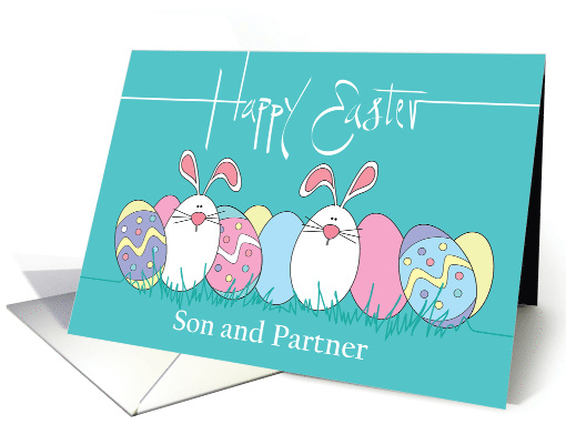 Hand Lettered Easter for Son and Partner with Egg and... (1207662)