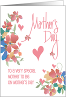 Hand Lettered Mother’s Day for a Mother to Be with Floral Bouquets card