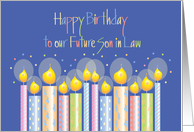 Birthday for Future Son in Law, with Candles and Confetti card