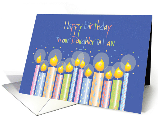 Birthday for Daughter in Law, Candles & Confetti card (1209822)