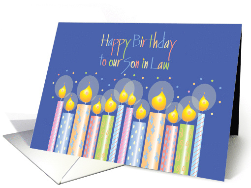 Birthday for Son in Law, Candles & Confetti card (1209832)