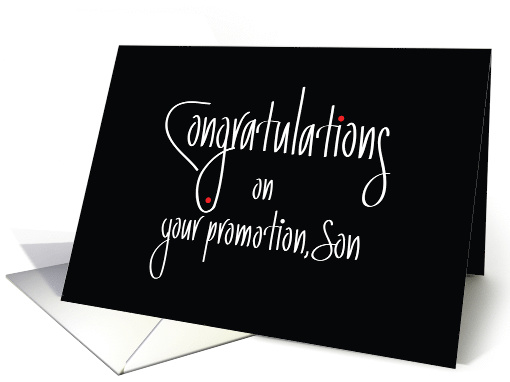 Hand Lettered Congratulations on your promotion Son, with... (1212622)