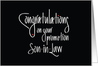 Hand Lettered Congratulations on your promotion Son-in-Law card