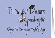 Graduation for Granddaughter for Master’s Degree, Diploma card