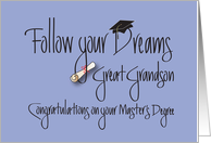 Graduation for Great Grandson for Master’s Degree, Diploma card