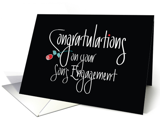 Congratulations on your Son's Engagement, with Red Rose card (1212850)