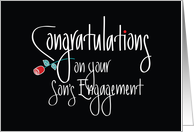 Congratulations on your Son’s Engagement, with Red Rose card