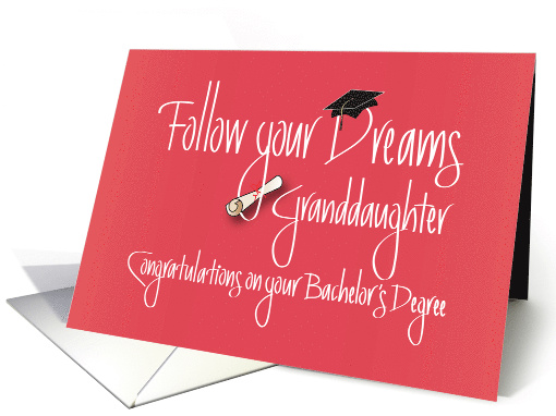 Bachelor's Graduation for Granddaughter with Diploma card (1223170)