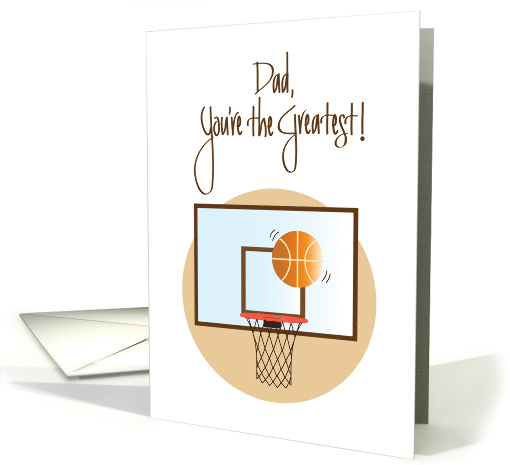 Father's Day for Dad, Basketball and Backstop card (1225616)