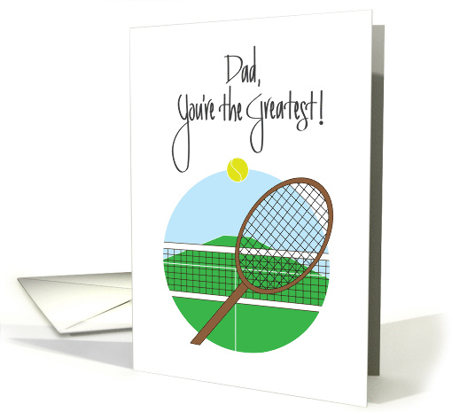 Birthday for Dad with Tennis Racquet and Tennis Ball card (1228026)