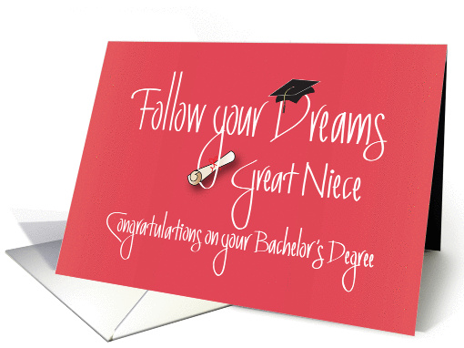 Graduation for Great Niece, Bachelor's Degree card (1229614)