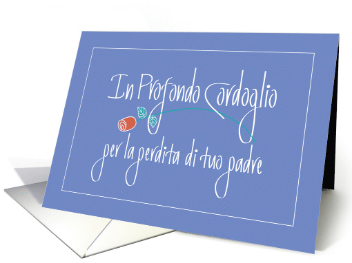 Italian Sympathy for Father - Profondo Cordoglio del Padre card