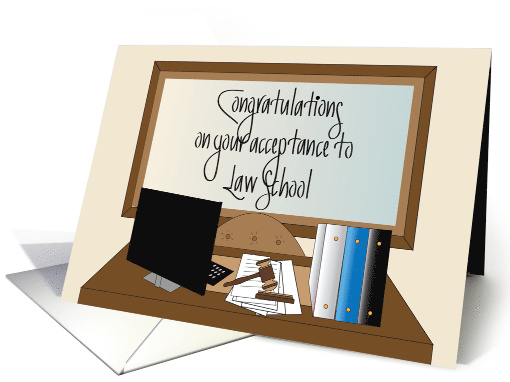Congratulations on Acceptance to Law School, with Gavel card (1233284)