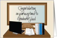 Hand Lettered Congratulations on Acceptance to Graduate School card