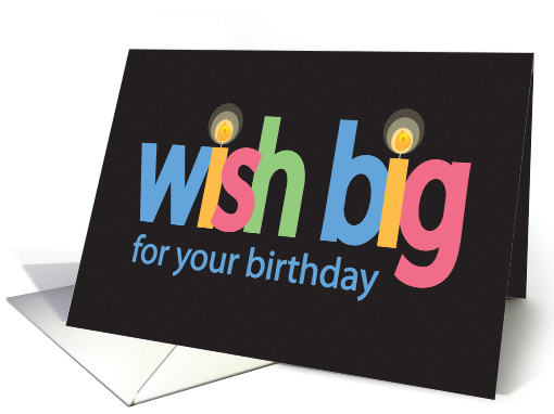 Birthday Wish Big with Colorful Letters and Candles card (1234762)