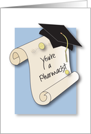 Graduation Congratulations for Pharmacist, with Diploma card