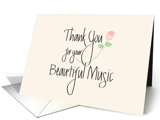 Thank You for your Beautiful Music, with Long Stem Rose card (1240636)