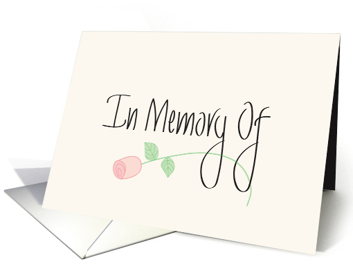 Hand Lettered In Memory Of Memorial Program with Pink... (1240654)