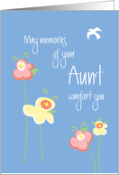Sympathy for Loss of Aunt, Cheerful Flowers and Dove card