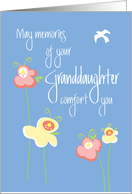 Sympathy for Loss of Granddaughter, Cheerful Flowers and Dove card