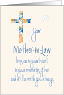 Sympathy in Loss of Mother-in-Law, Stained Glass Cross card