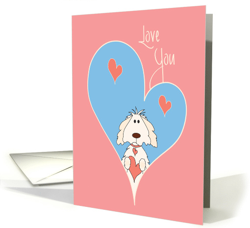 Love You to Owner from Pet Dog, with Hearts and Love card (1254342)