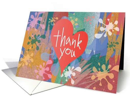Thank You for Art Teacher with Colorful Paint and Heart... (1257964)
