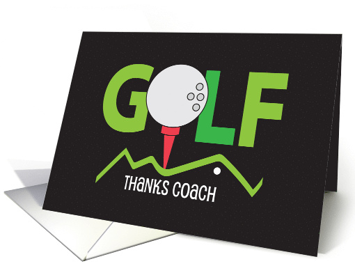 Thank You to Golf Coach with Golf Ball and Red Tee on... (1258056)