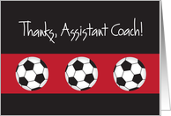 Thanks Assistant Soccer Coach, Trio of Soccer Balls card